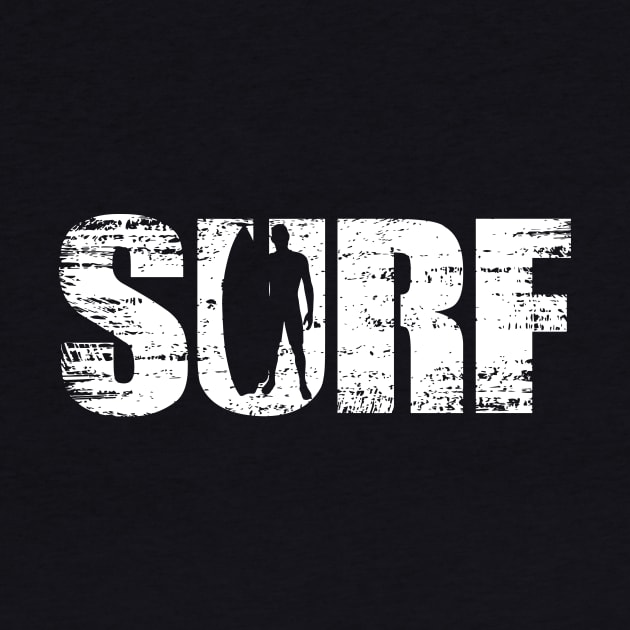 Distressed Look Surfing Gift For Surfers by OceanRadar
